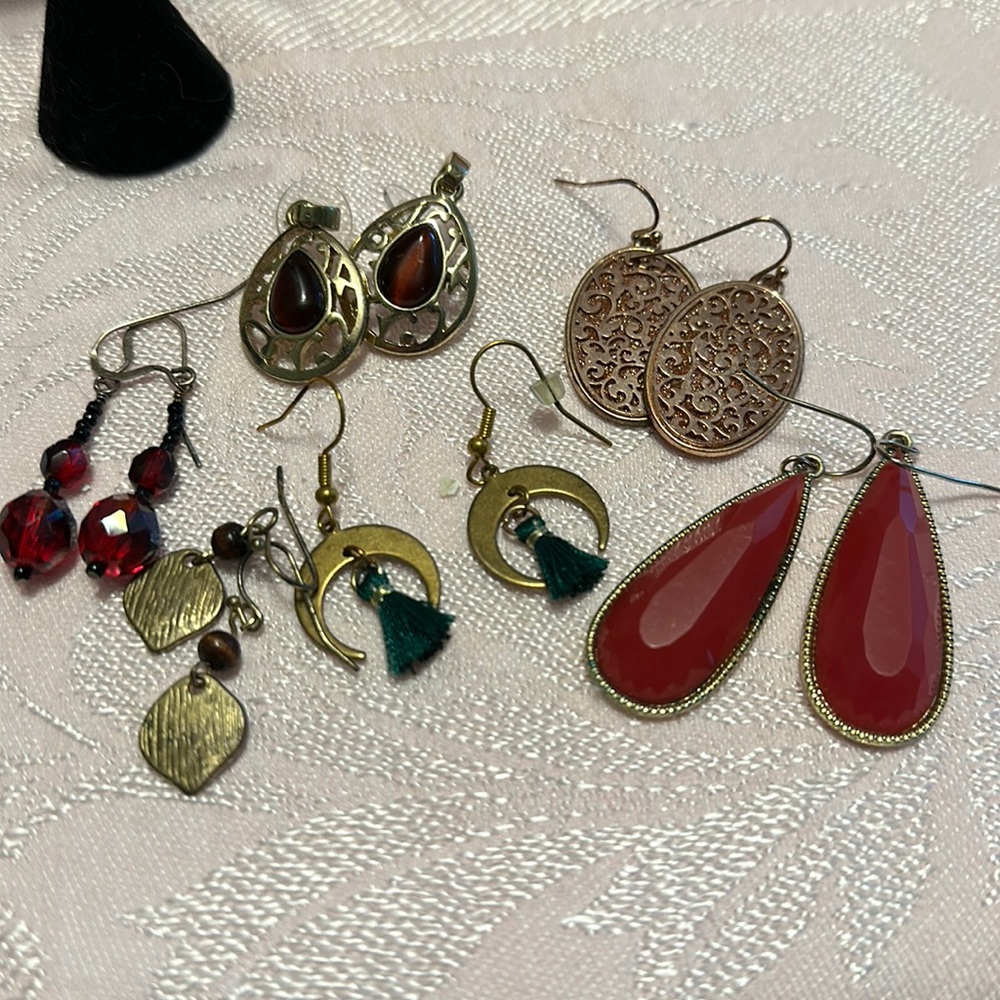 Earring Lot 6 Pair Artisan Earrings Bohemian Earrings